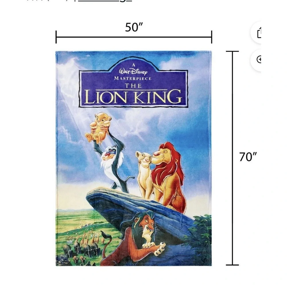 The Lion King Classic VHS Boxed Silk Touch Throw 50" x 70" SOLD OUT! - Picture 5 of 5